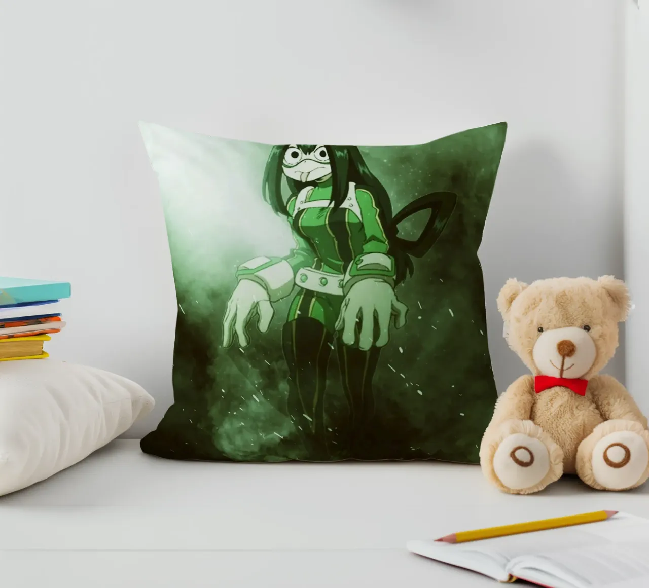 Tsuyu Asui cuscino da FreeArtStudio