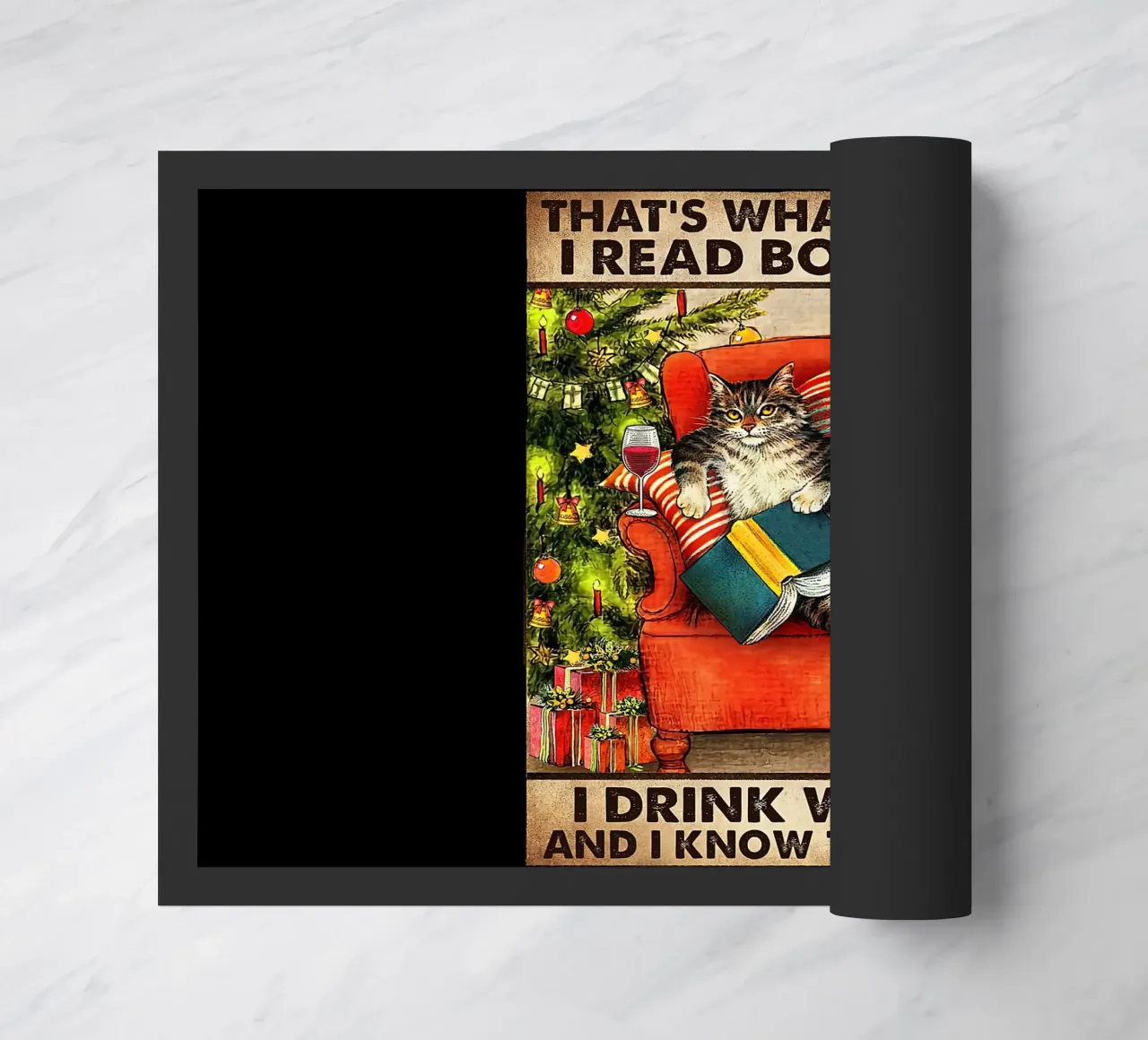 Cat That's What I Do I Read Books doormat by Aaronshop