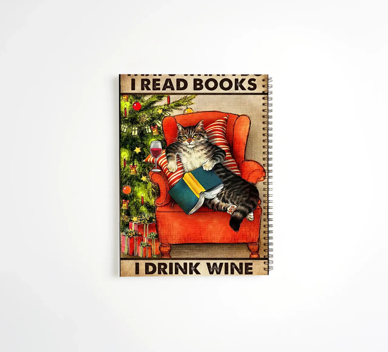 Cat That's What I Do I Read Books spiral notebook by Aaronshop
