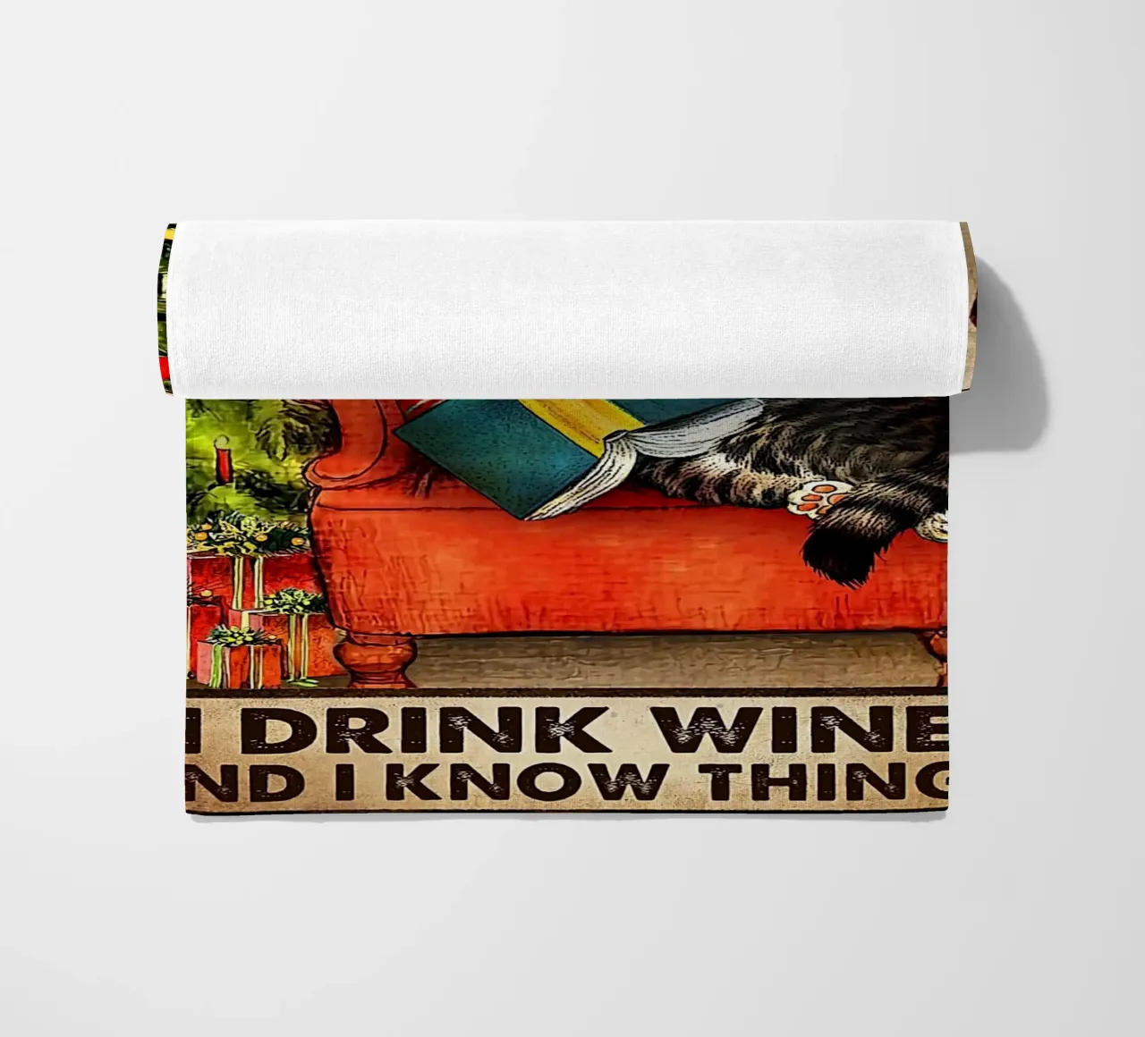 Cat That's What I Do I Read Books beach towel by Aaronshop