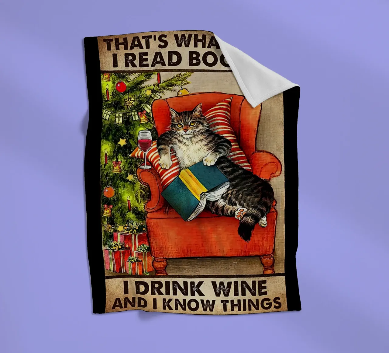 Cat That's What I Do I Read Books fleece blanket by Aaronshop