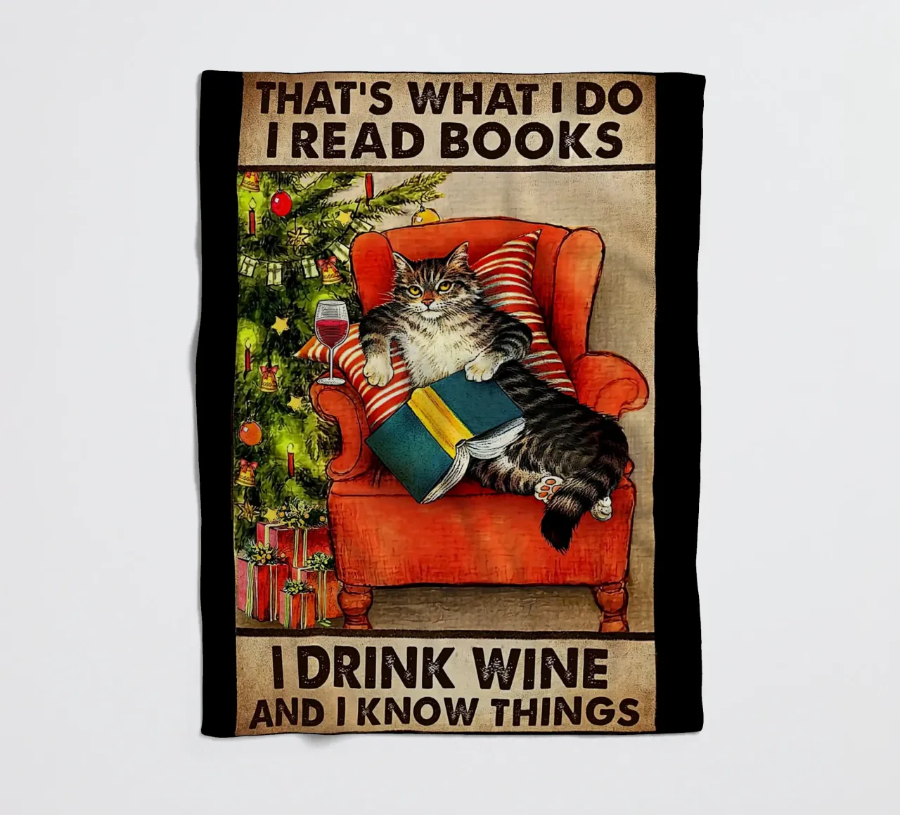 Cat That's What I Do I Read Books fleece blanket by Aaronshop