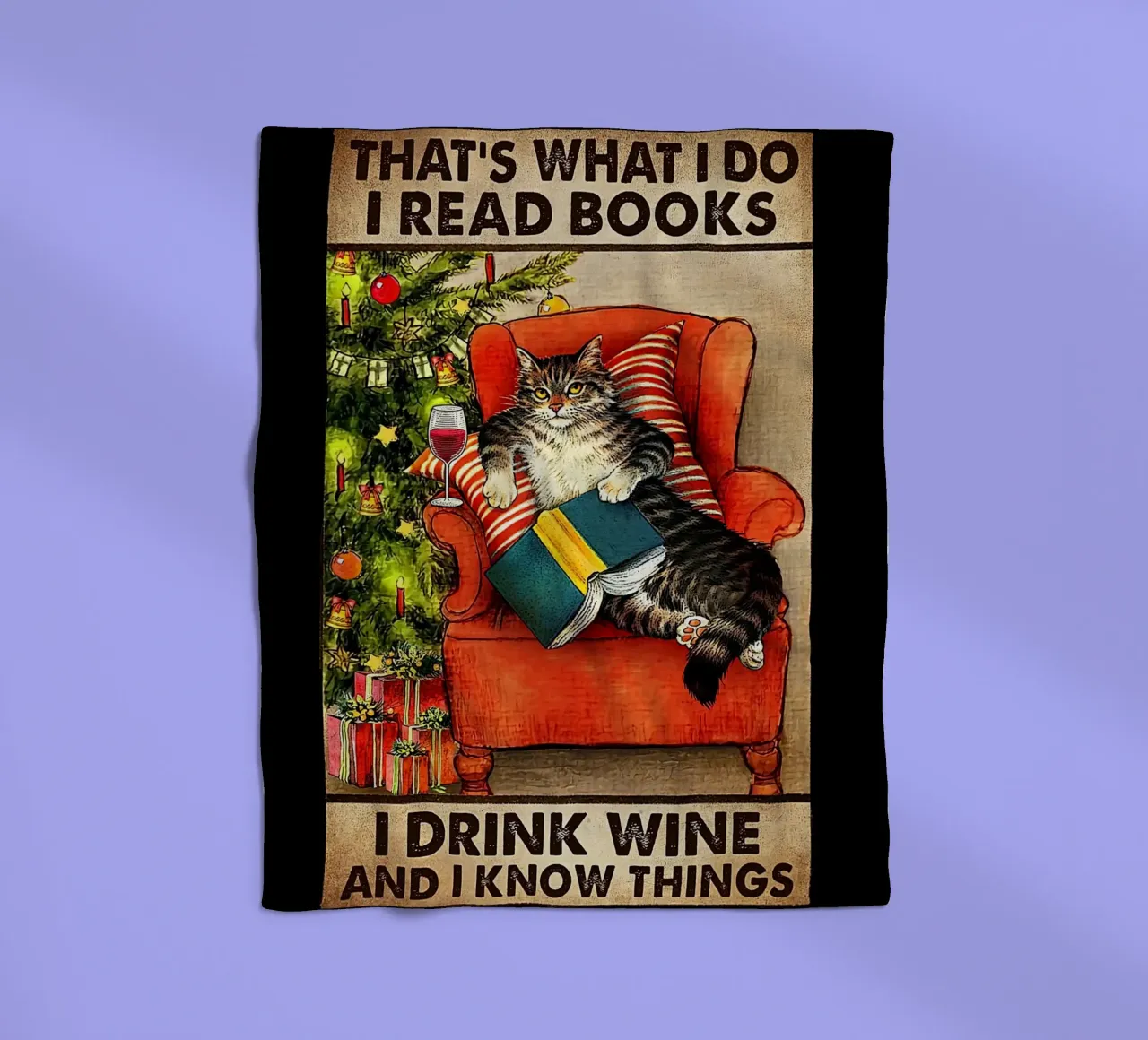 Cat That's What I Do I Read Books fleece blanket by Aaronshop