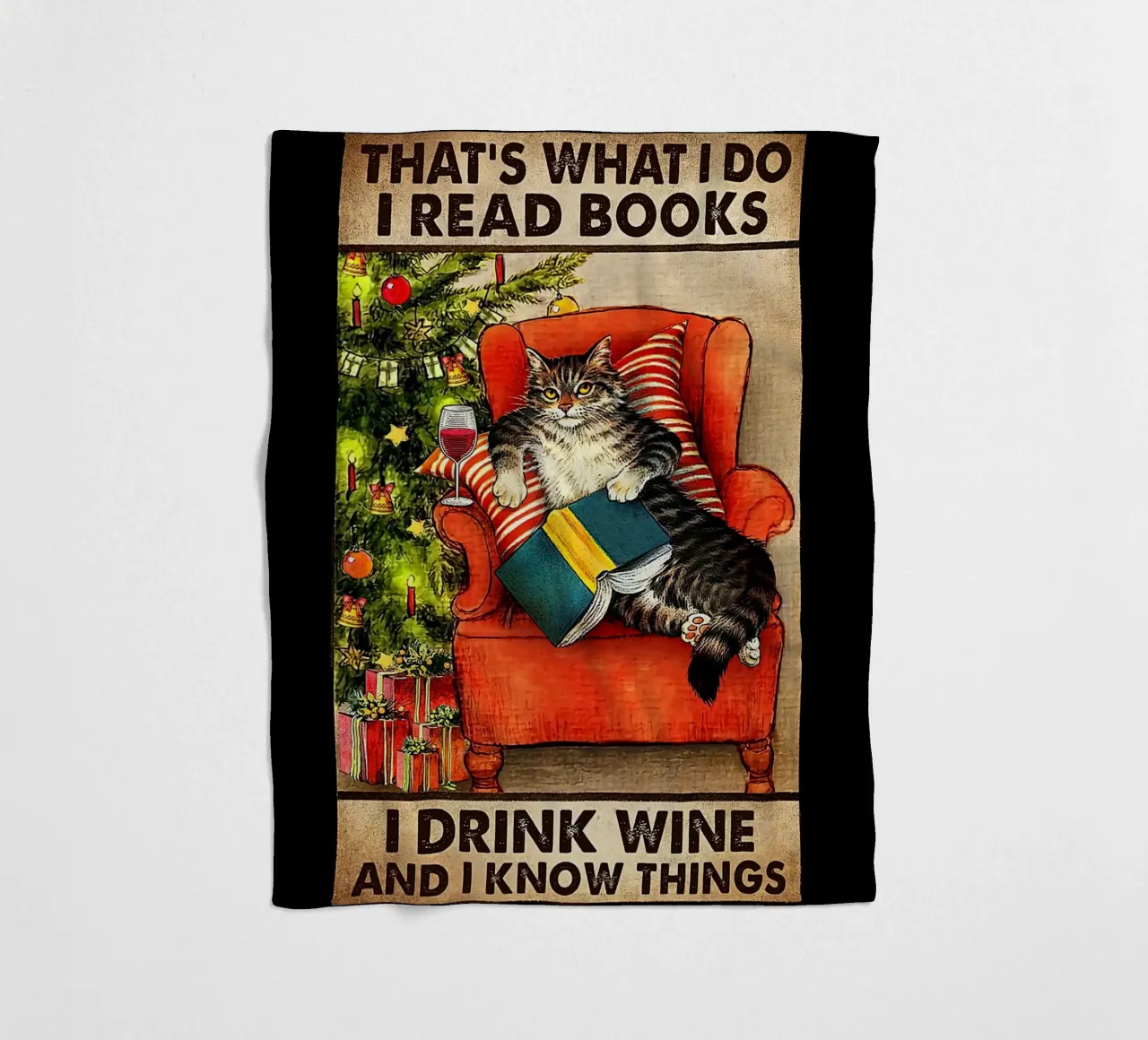 Cat That's What I Do I Read Books fleece blanket by Aaronshop