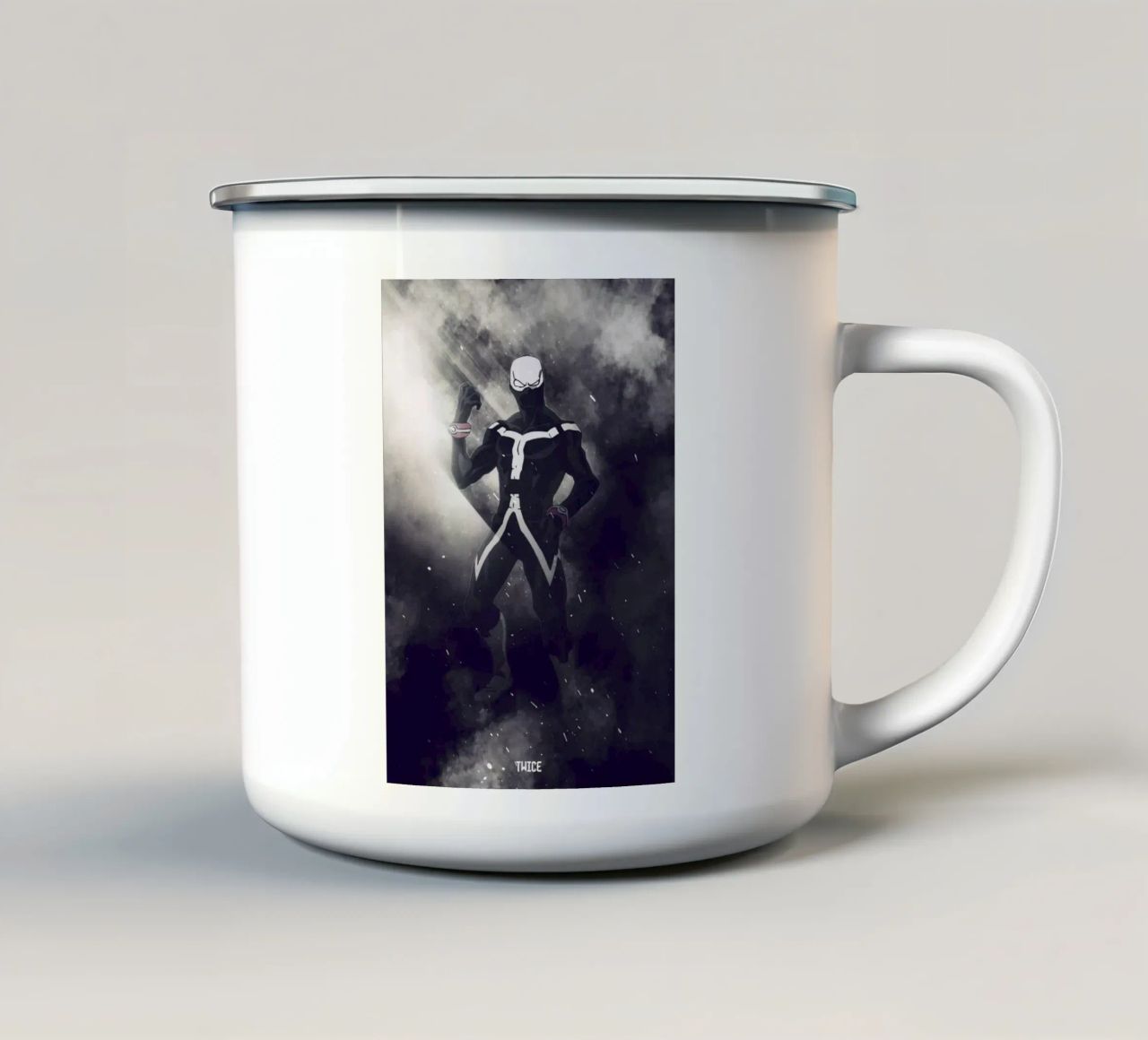 Twice tazza in smalto da FreeArtStudio