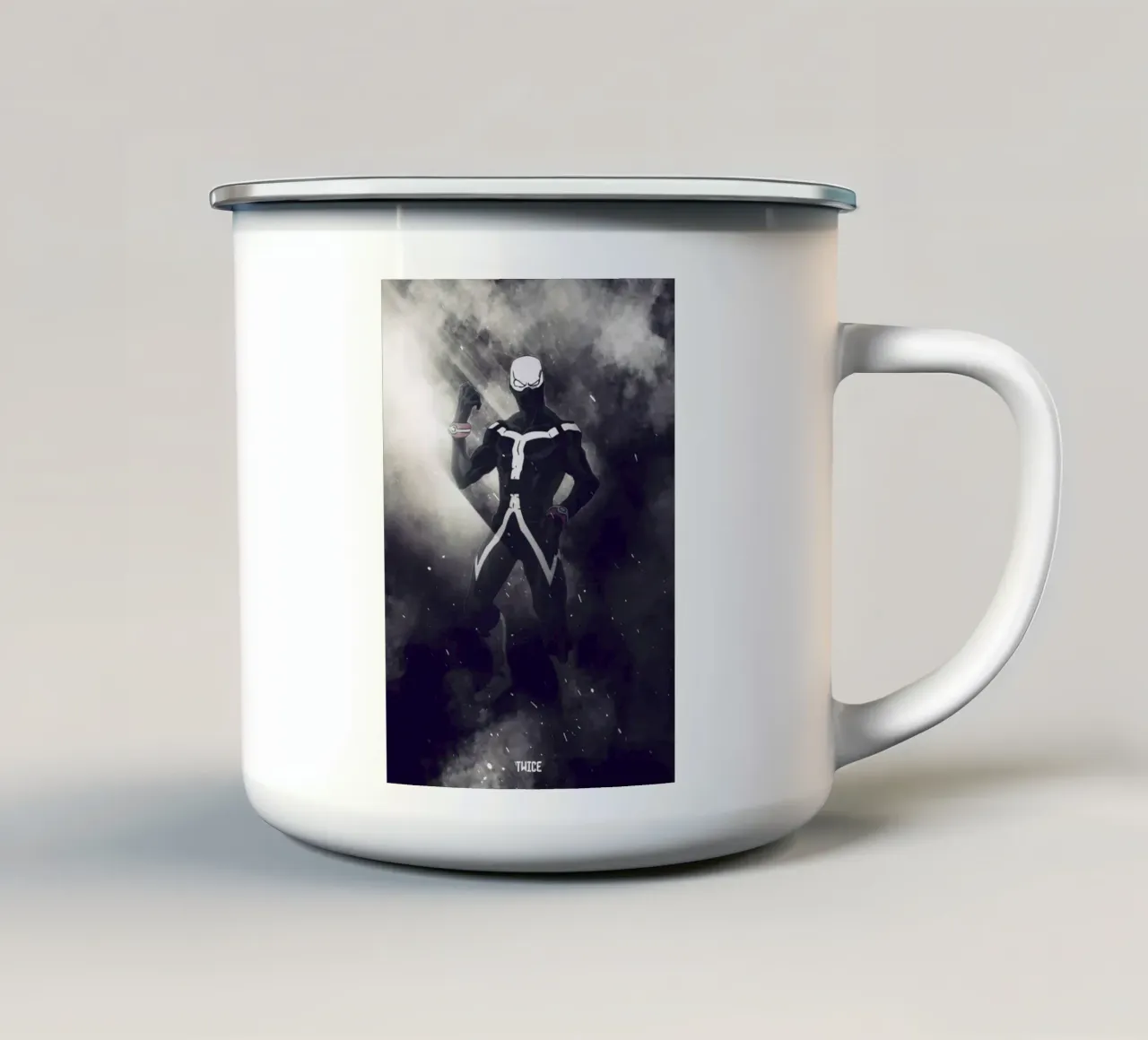 Twice taza de esmalte de FreeArtStudio