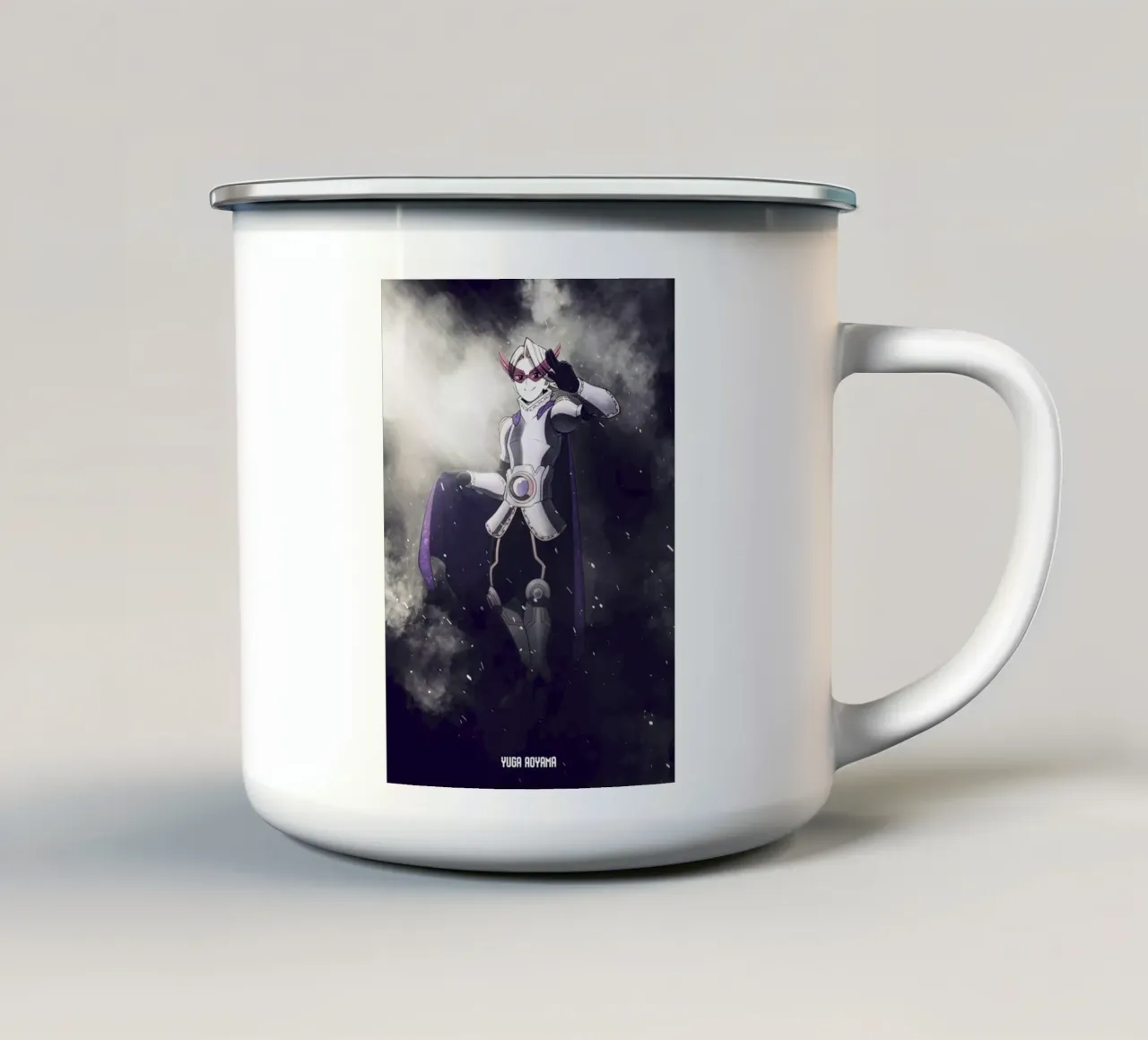 Yuga Aoyama enamel mug by FreeArtStudio