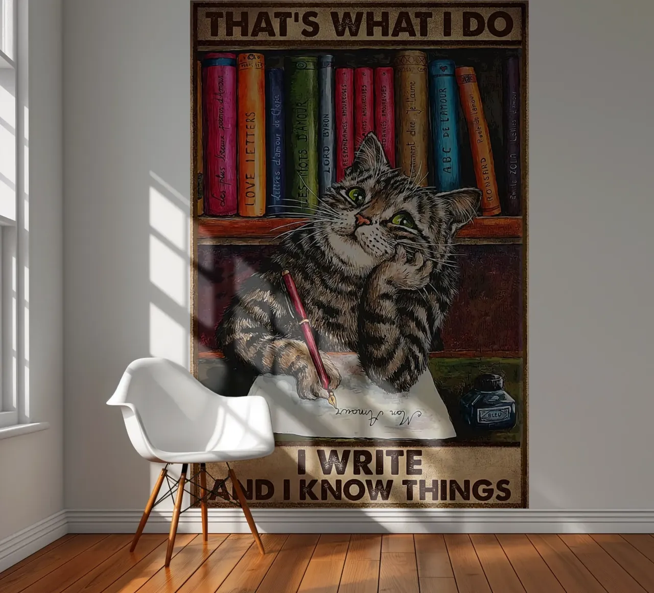 Cat That's What I Do I Write And I Know Things photo wallpaper by Aaronshop