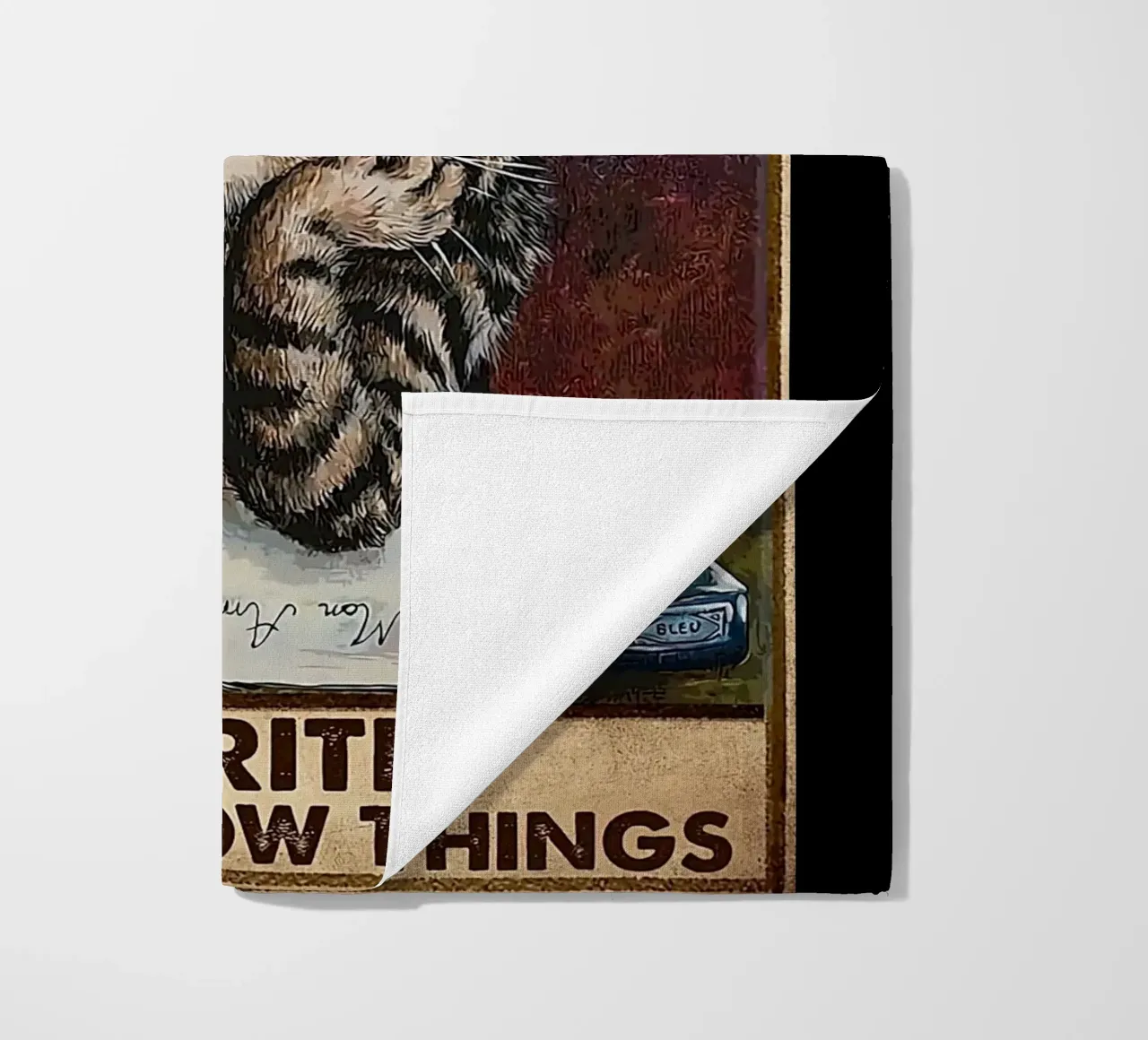 Cat That's What I Do I Write And I Know Things beach towel by Aaronshop
