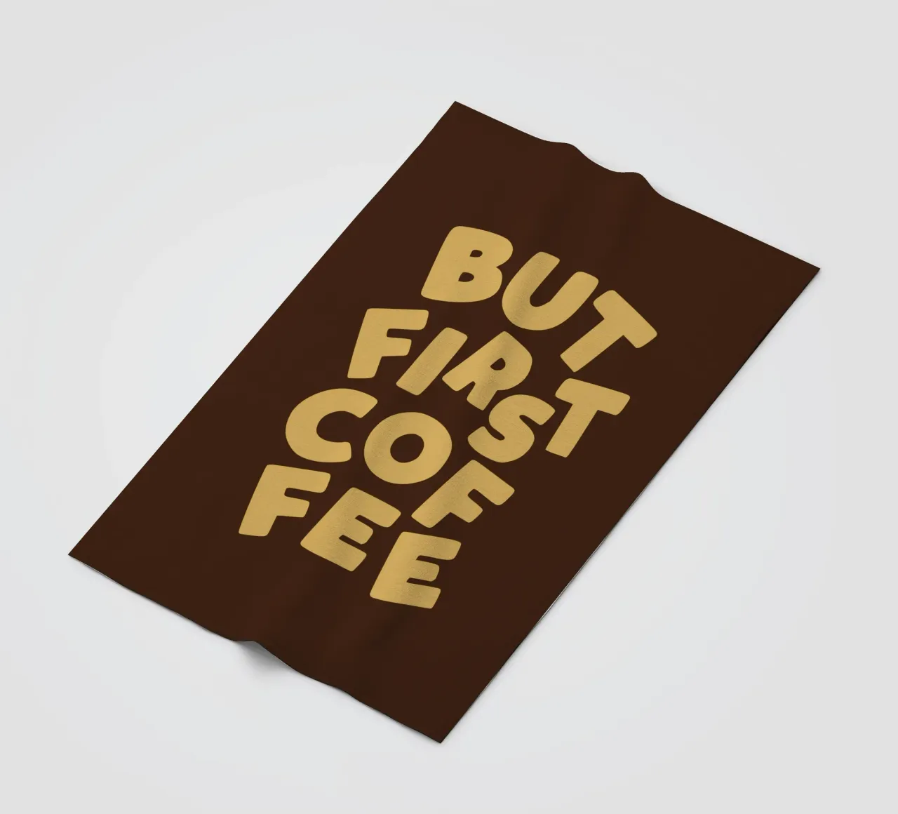 Mais d'abord le café Routine du matin Motivation Type Print plaid polaire de THE MOTIVATED TYPE