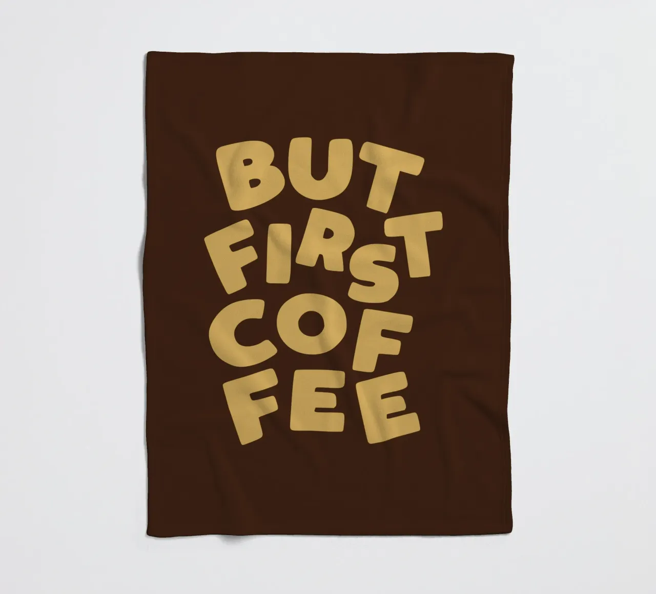 Mais d'abord le café Routine du matin Motivation Type Print plaid polaire de THE MOTIVATED TYPE