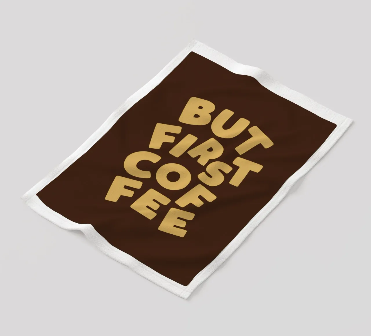 Mais d'abord le café Routine du matin Motivation Type Print plaid polaire de THE MOTIVATED TYPE