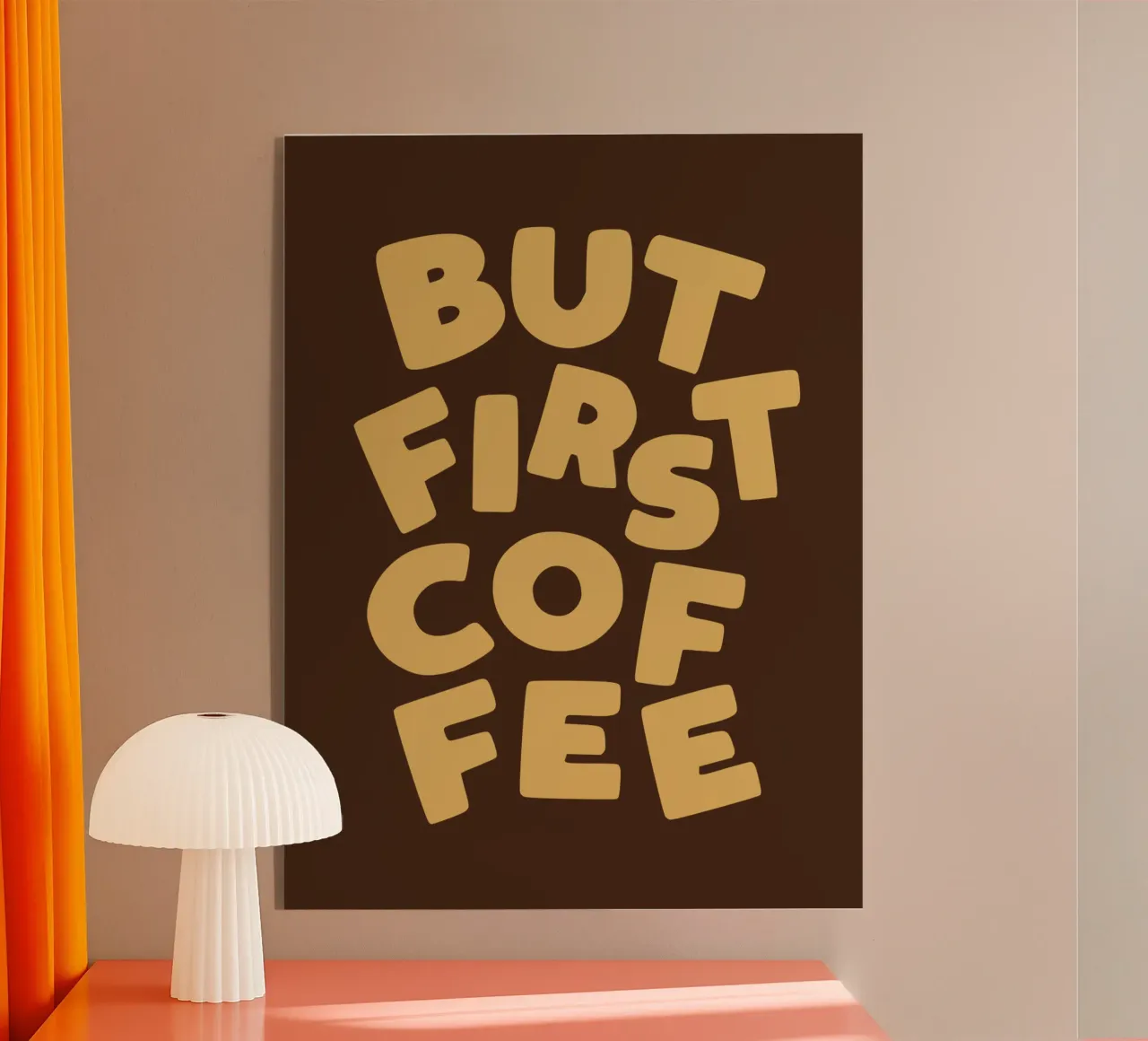 Mais d'abord le café Routine du matin Motivation Type Print plexiglas de THE MOTIVATED TYPE