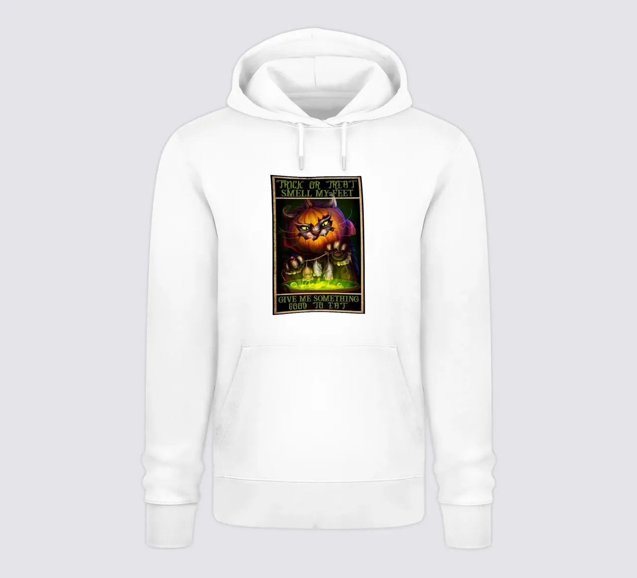 Gatto con zucca Halloween verticale felpa con cappuccio da Aaronshop
