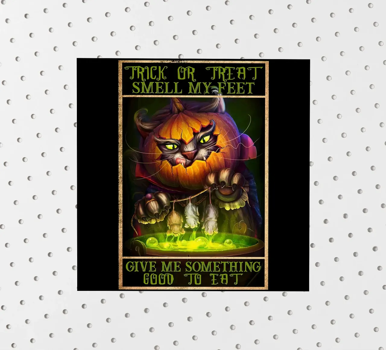 Gatto con zucca Halloween verticale adesivo da Aaronshop
