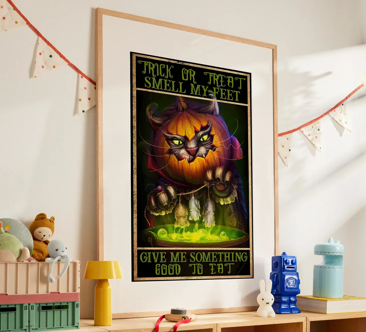 Gatto con zucca Halloween verticale carta hahnemühle da Aaronshop