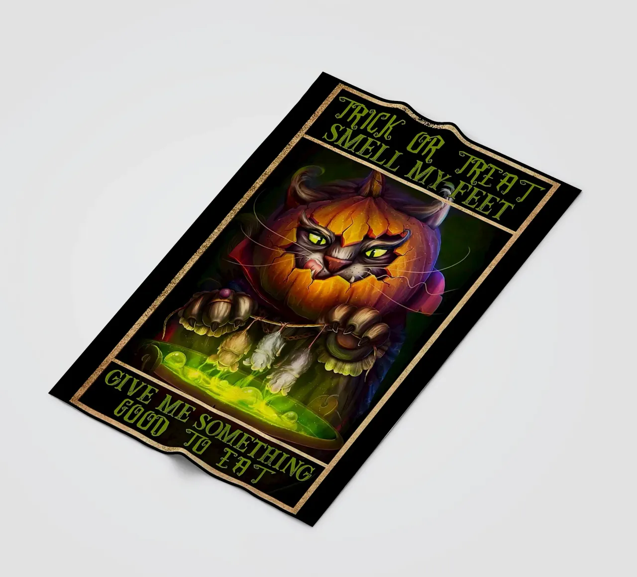 Gatto con zucca Halloween verticale coperta in pile da Aaronshop