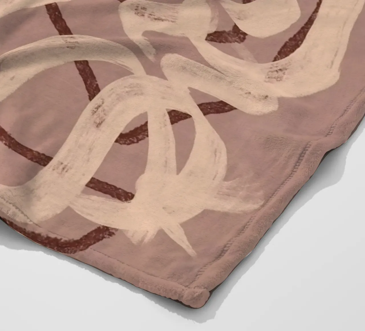 Astratto a pennello secco in nudo coperta in pile da Little Dean