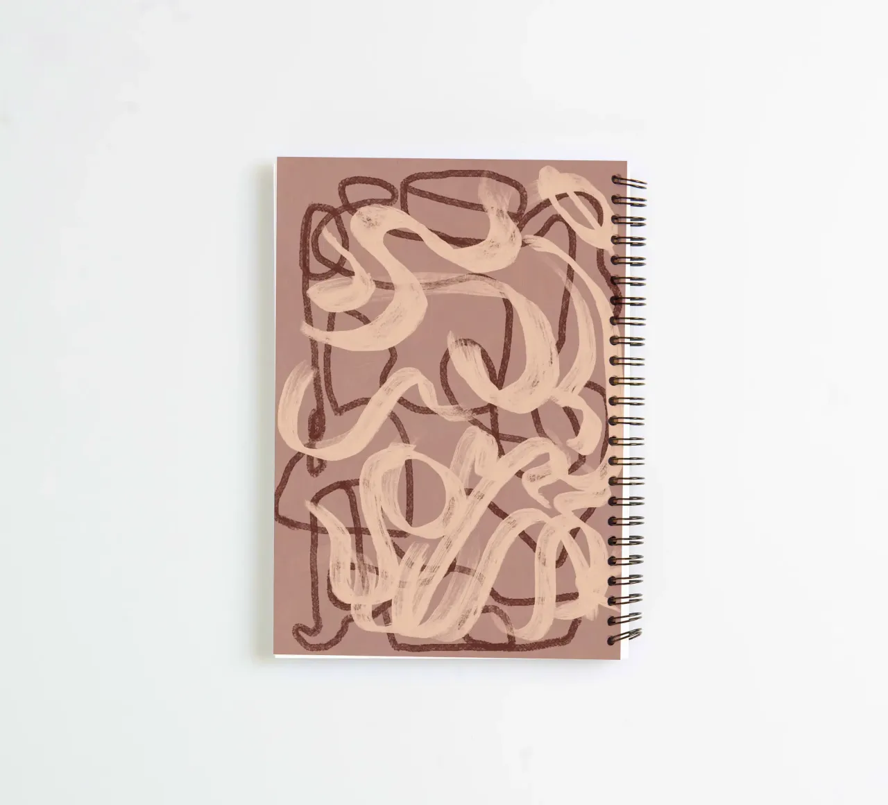 Trockener Pinsel abstrakt in nude Ringbuch von Little Dean
