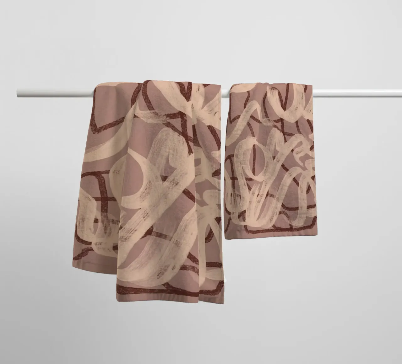Astratto a pennello secco in nudo asciugamano da bagno da Little Dean