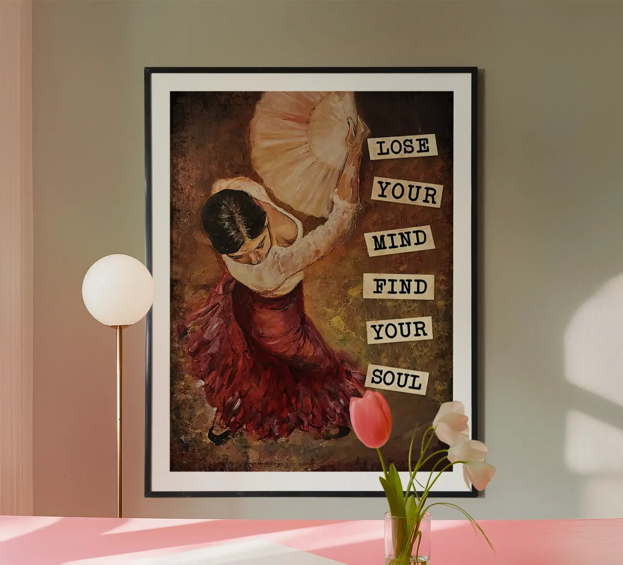 Dancing Girl – Lose Your Mind, Find Your Soul poster with aluminum frame by Aaronshop