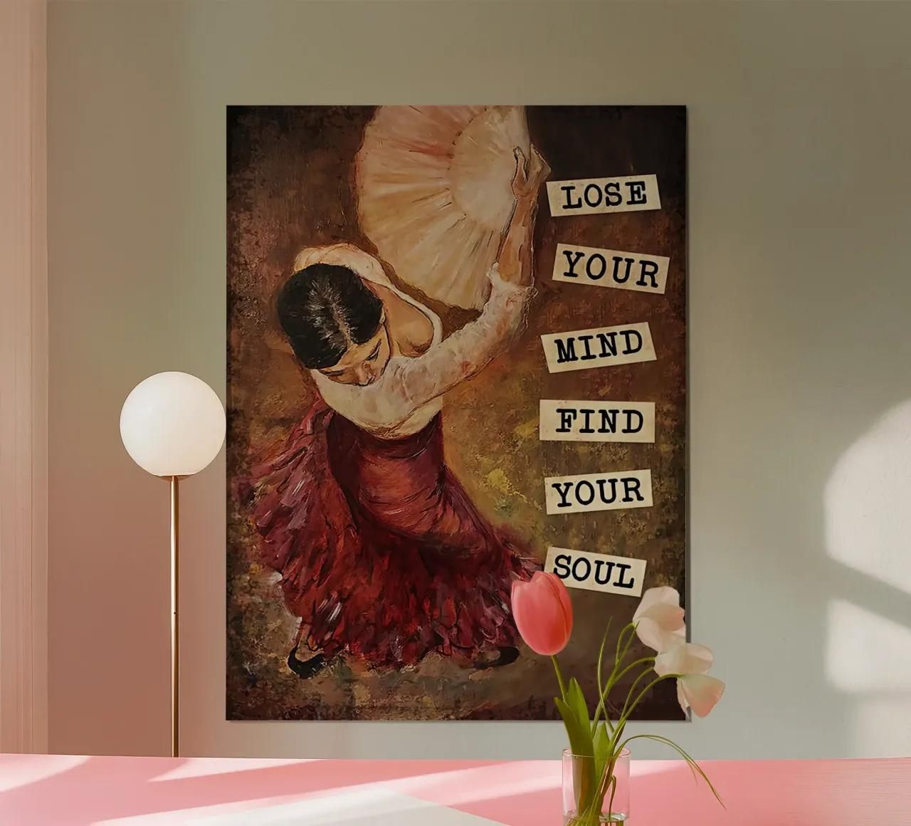 Dancing Girl – Lose Your Mind, Find Your Soul poster with aluminum frame by Aaronshop