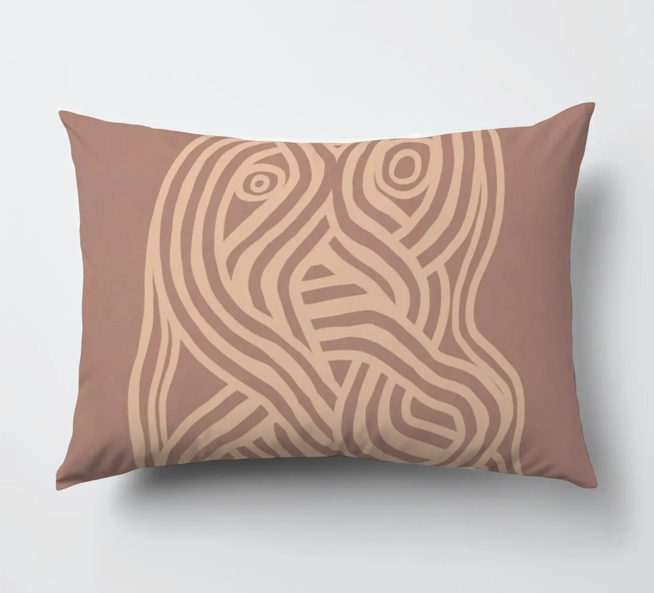 Line art forma organica in nudo cuscino da Little Dean