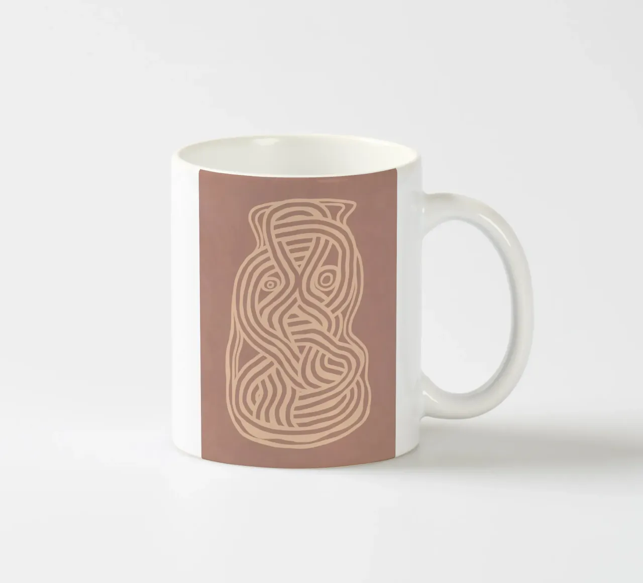 Line art forma organica in nudo tazza in ceramica da Little Dean