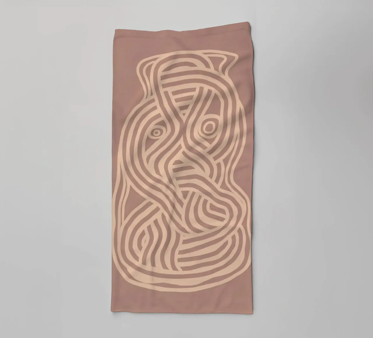 Line art forma organica in nudo asciugamano da bagno da Little Dean