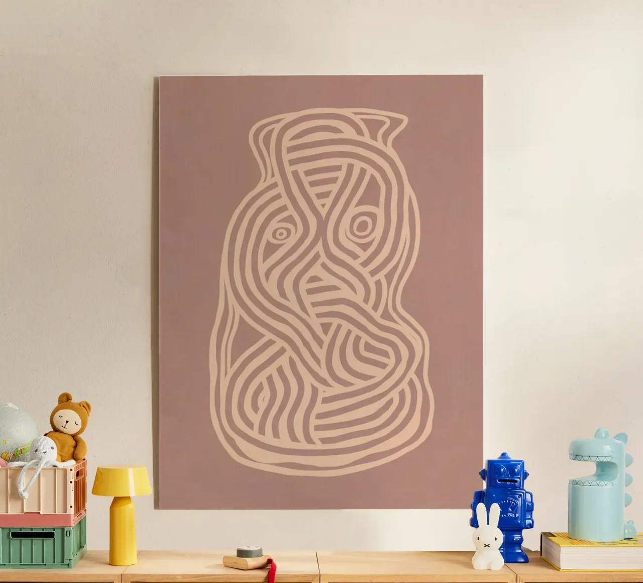 Line art forma organica in nudo plexiglass da Little Dean