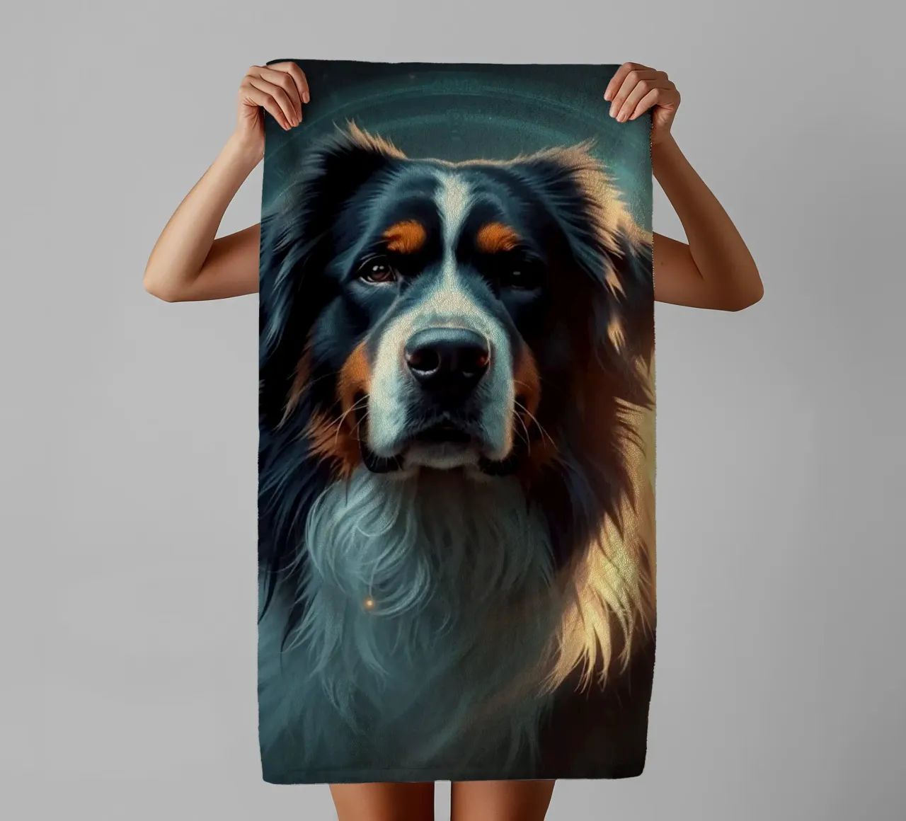 Bellissimo cane da montagna bernese #21 asciugamano da bagno da Yumis.Beargang.and.Me