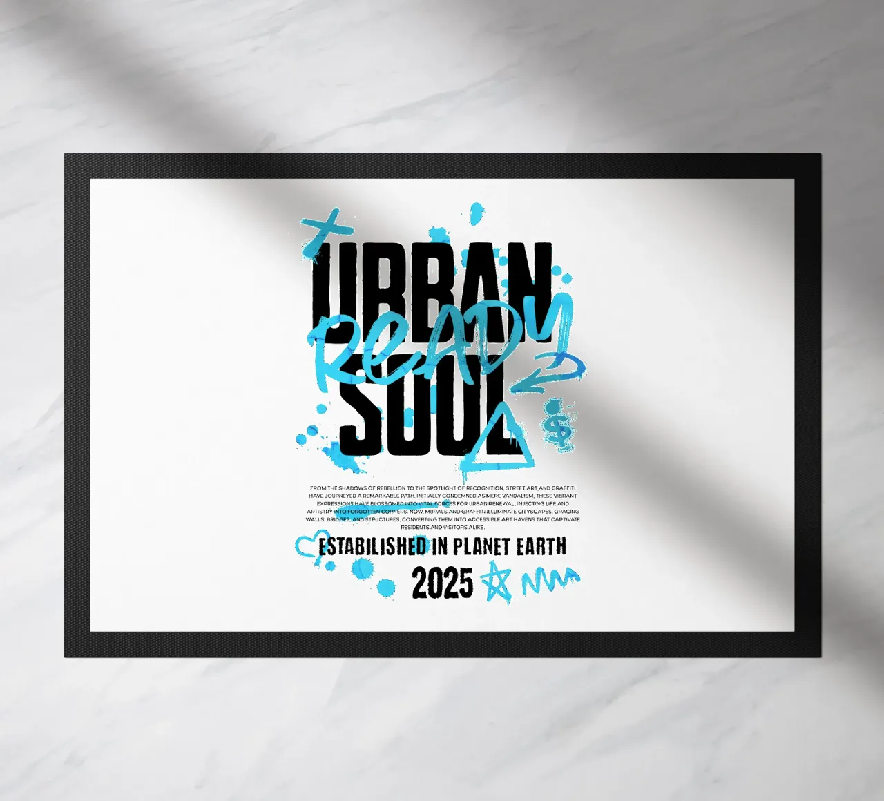 Urban Soul Ready doormat by artelevenstudio