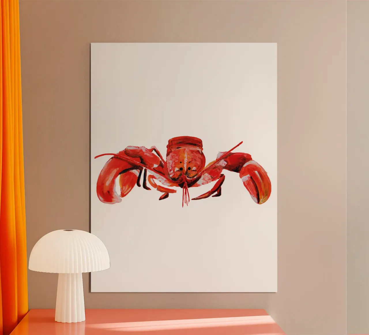 Lobster poster con telaio in plastica da Femke Zwaan