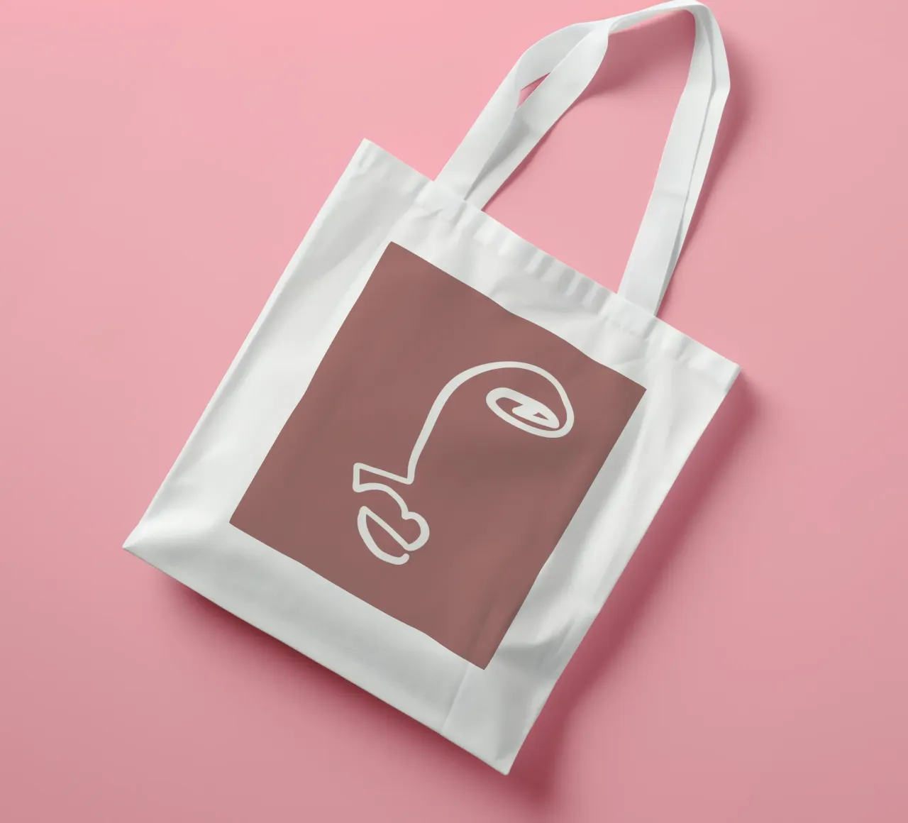 Simple Faces No 01 borsa in juta da treechild