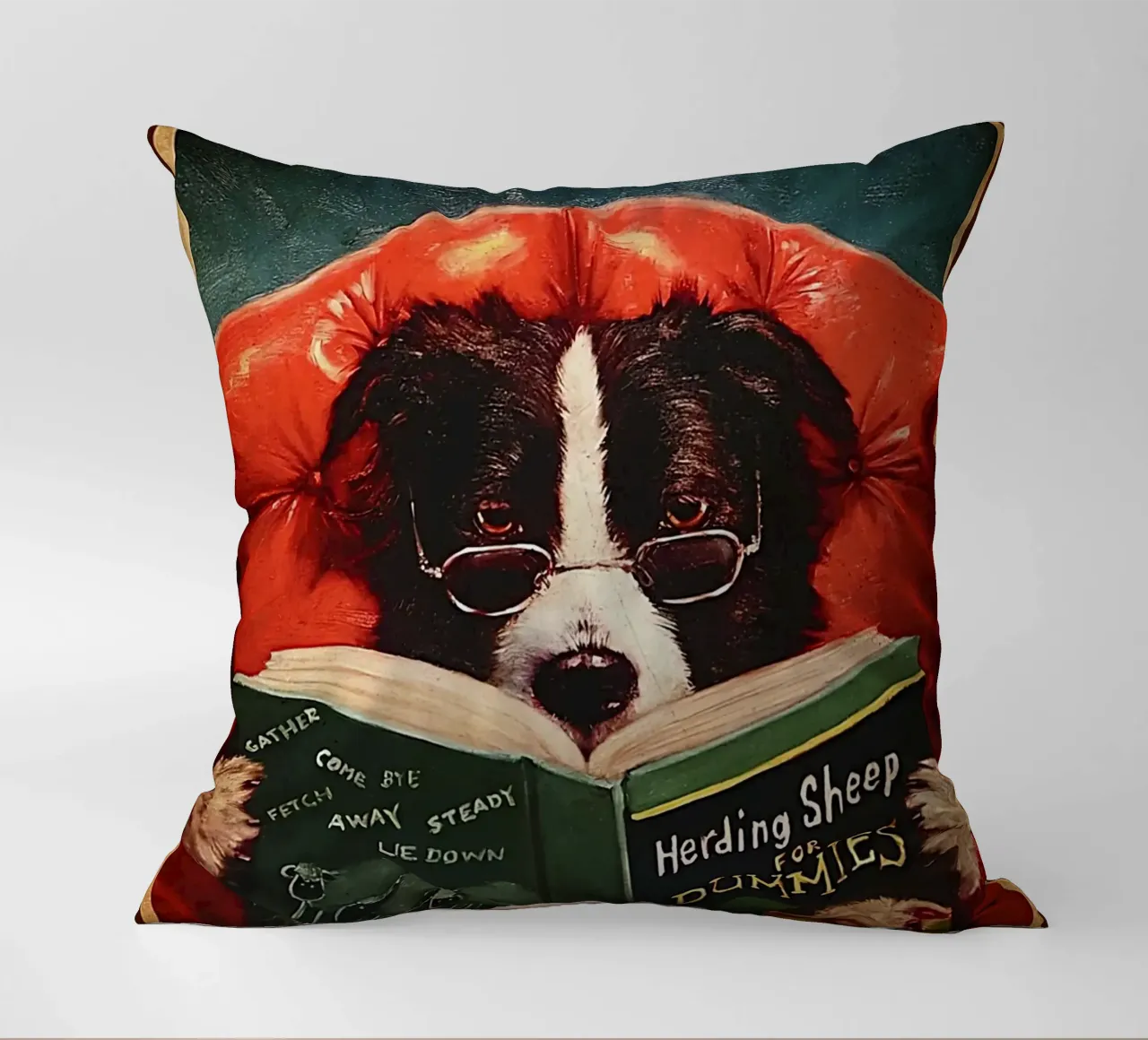 Cane Leggo il libro e so le cose cuscino da Aaronshop