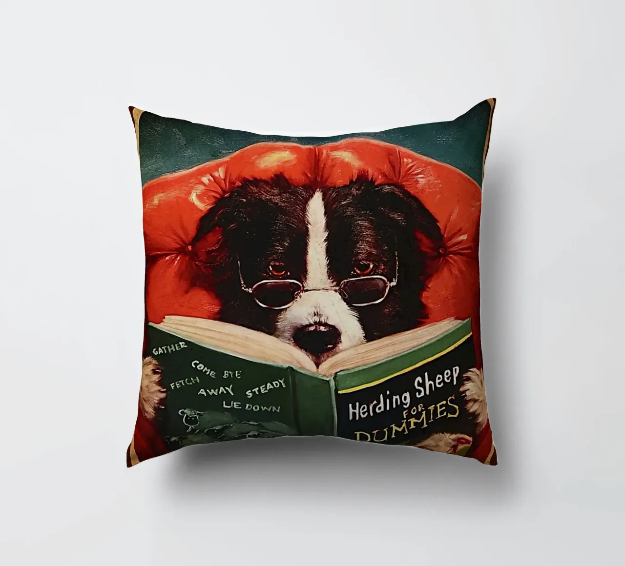 Cane Leggo il libro e so le cose cuscino da Aaronshop