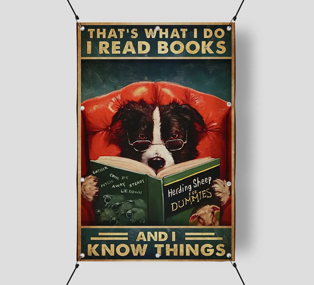 Cane Leggo il libro e so le cose telo in pvc da Aaronshop