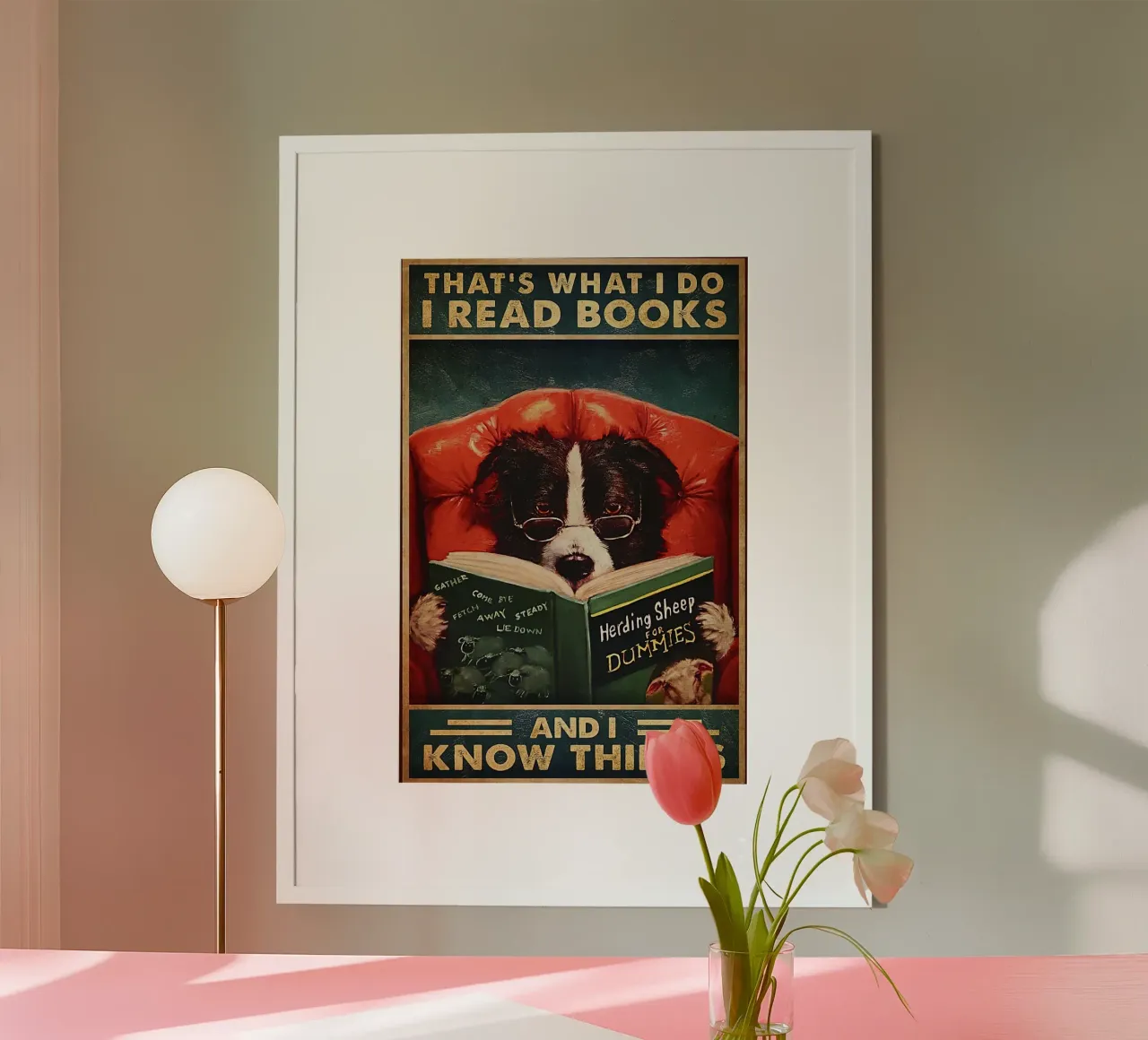 Cane Leggo il libro e so le cose carta hahnemühle da Aaronshop