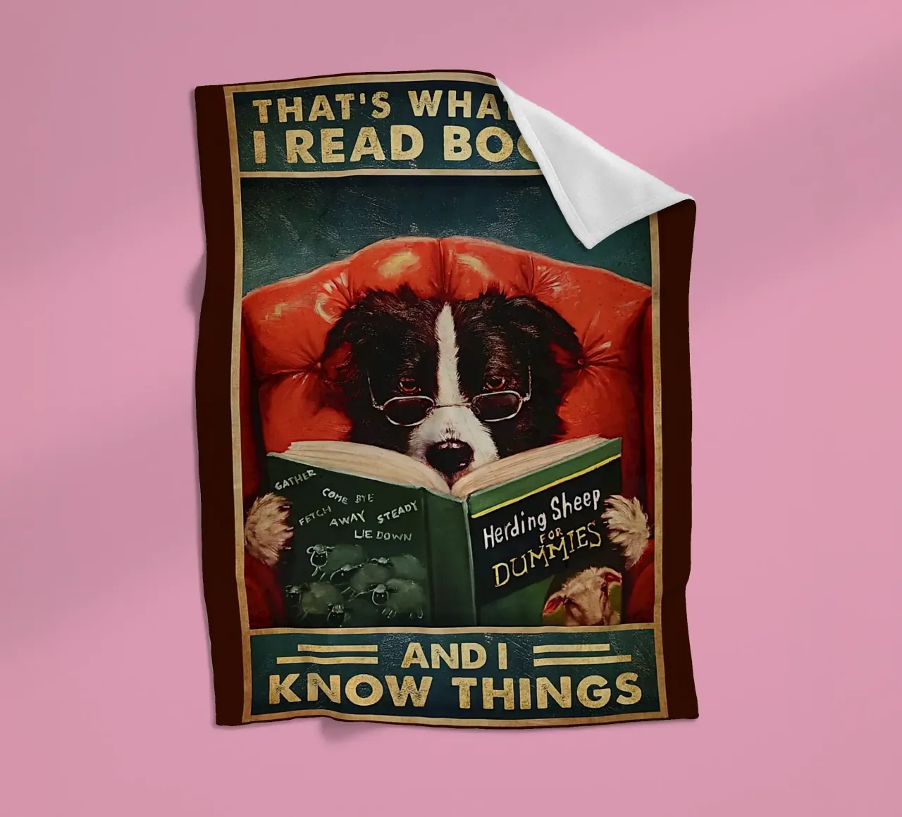 Cane Leggo il libro e so le cose coperta in pile da Aaronshop