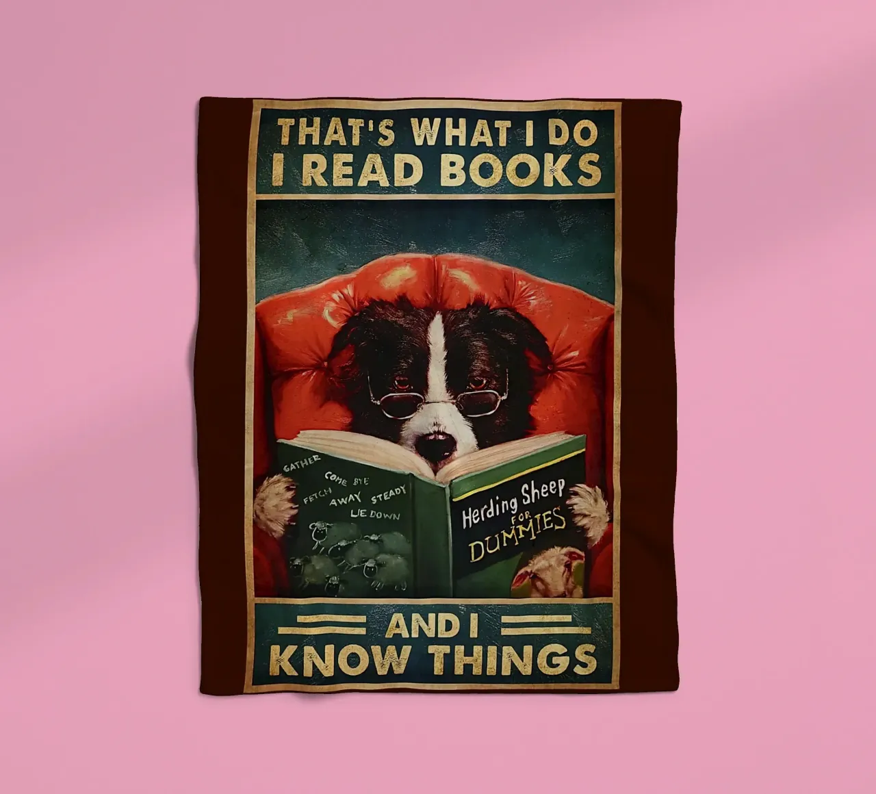 Cane Leggo il libro e so le cose coperta in pile da Aaronshop
