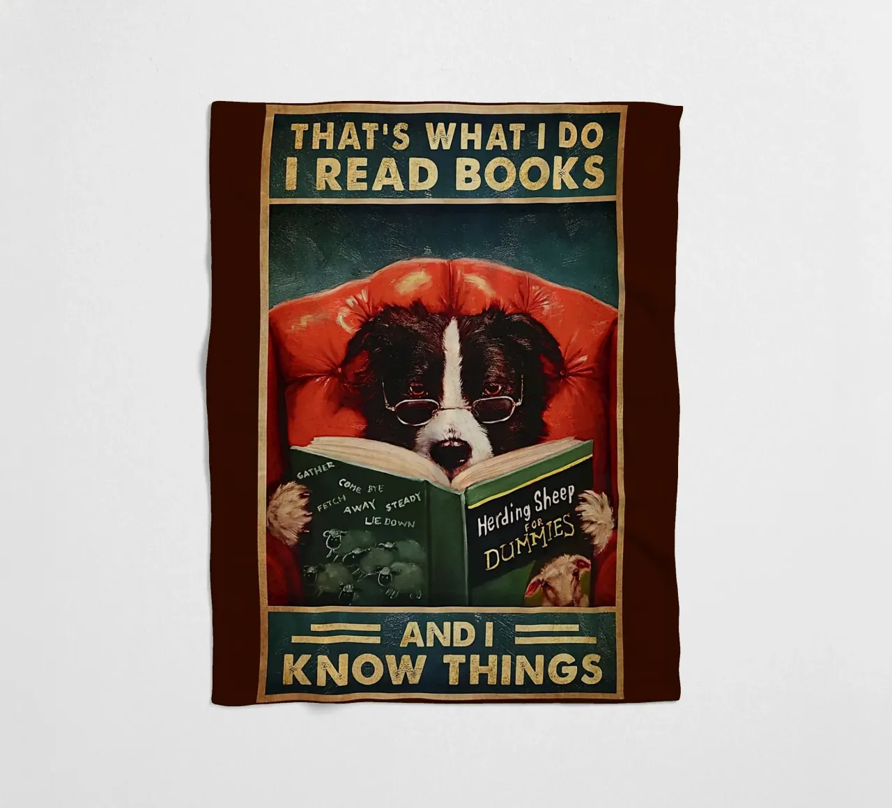 Cane Leggo il libro e so le cose coperta in pile da Aaronshop