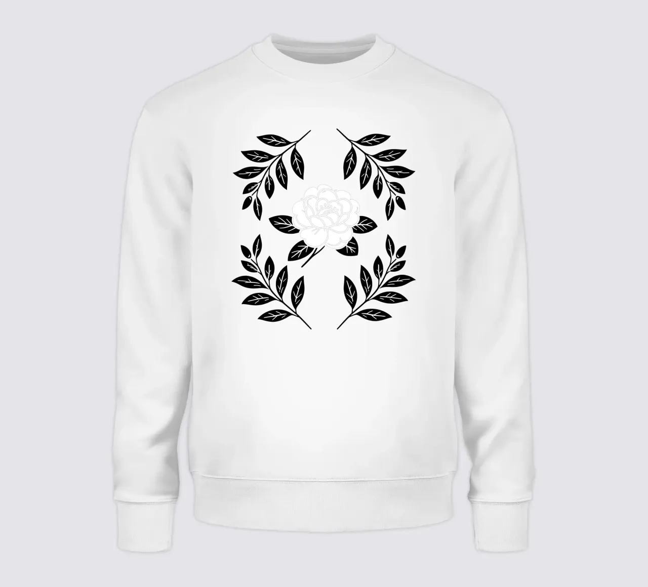 Damasco Camelia in bianco e nero felpa da SilverPegasus