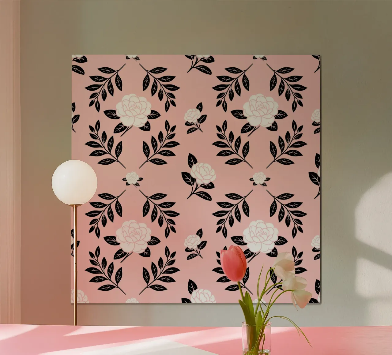 Damasco Camelia in bianco e nero carta hahnemühle da SilverPegasus