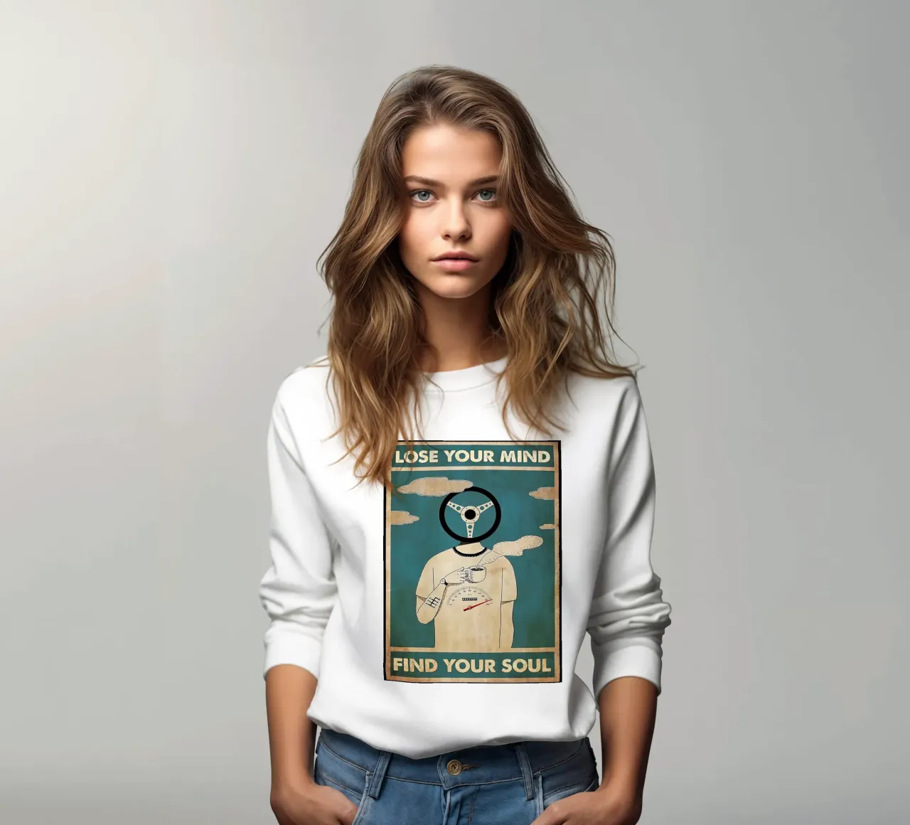 Conductor, conducción de automóviles - Pierde la cabeza, encuentra tu alma sudadera de Aaronshop
