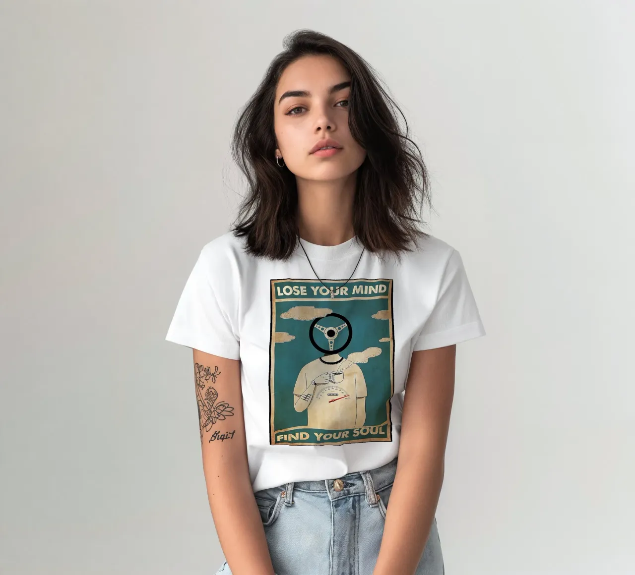 Conductor, conducción de automóviles - Pierde la cabeza, encuentra tu alma camiseta de Aaronshop