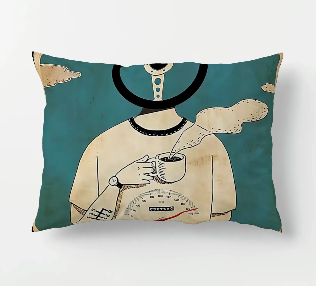 Driver, Car Driving – Lose Your Mind, Find Your Soul decorative cushion by Aaronshop