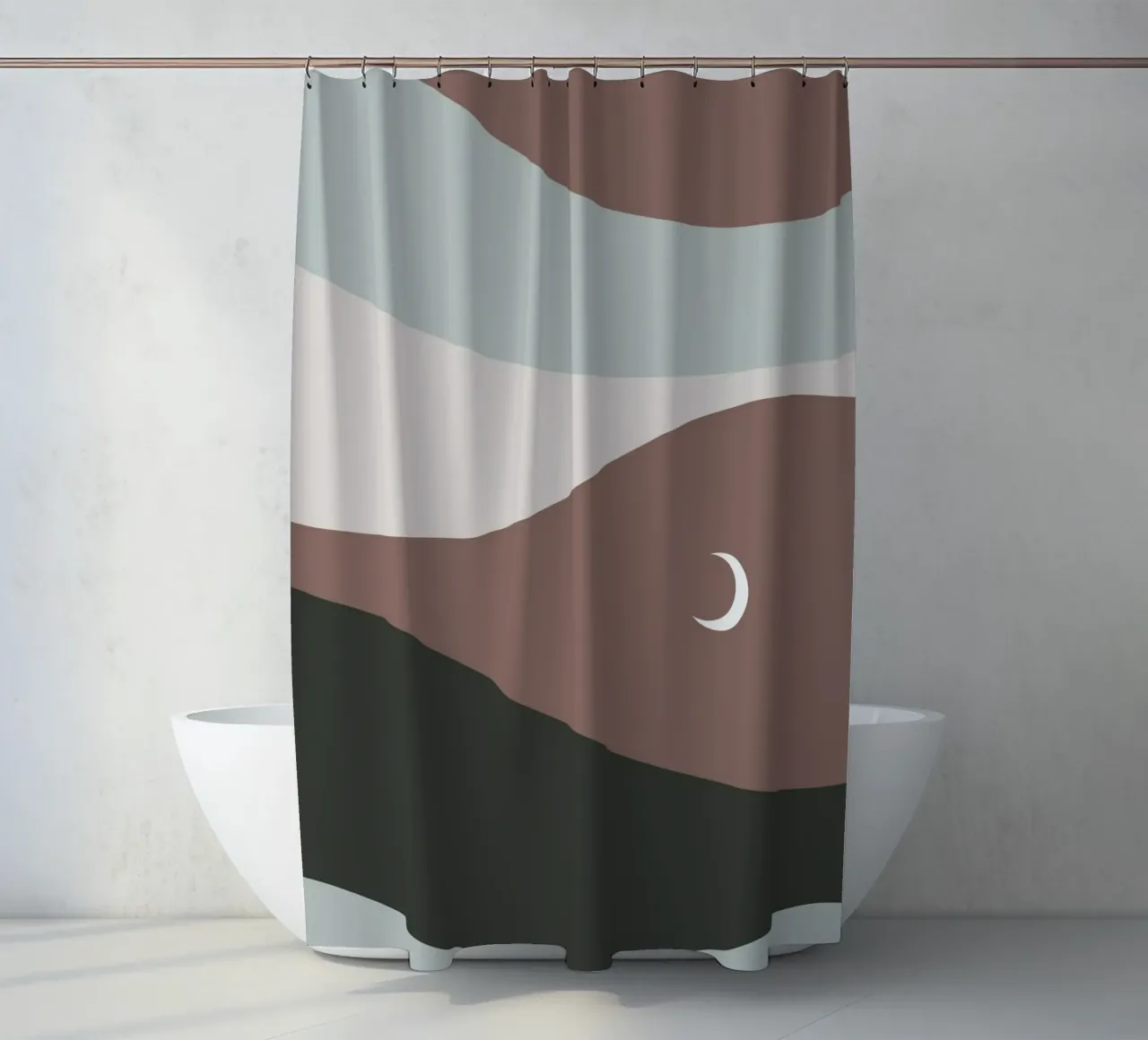 Moonscape tenda da doccia da treechild