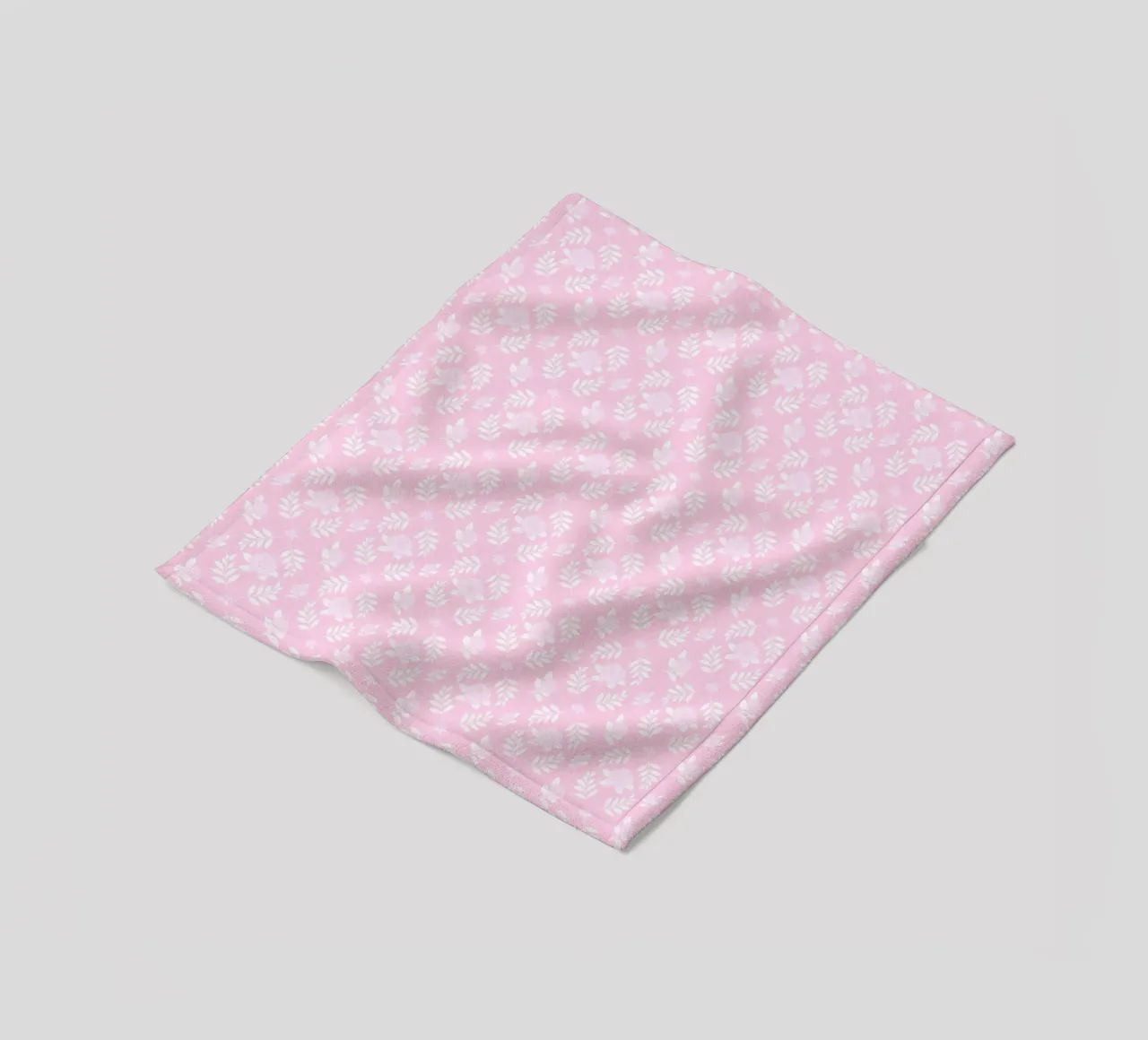 Camelia damascata rosa e bianca coperta in pile da SilverPegasus