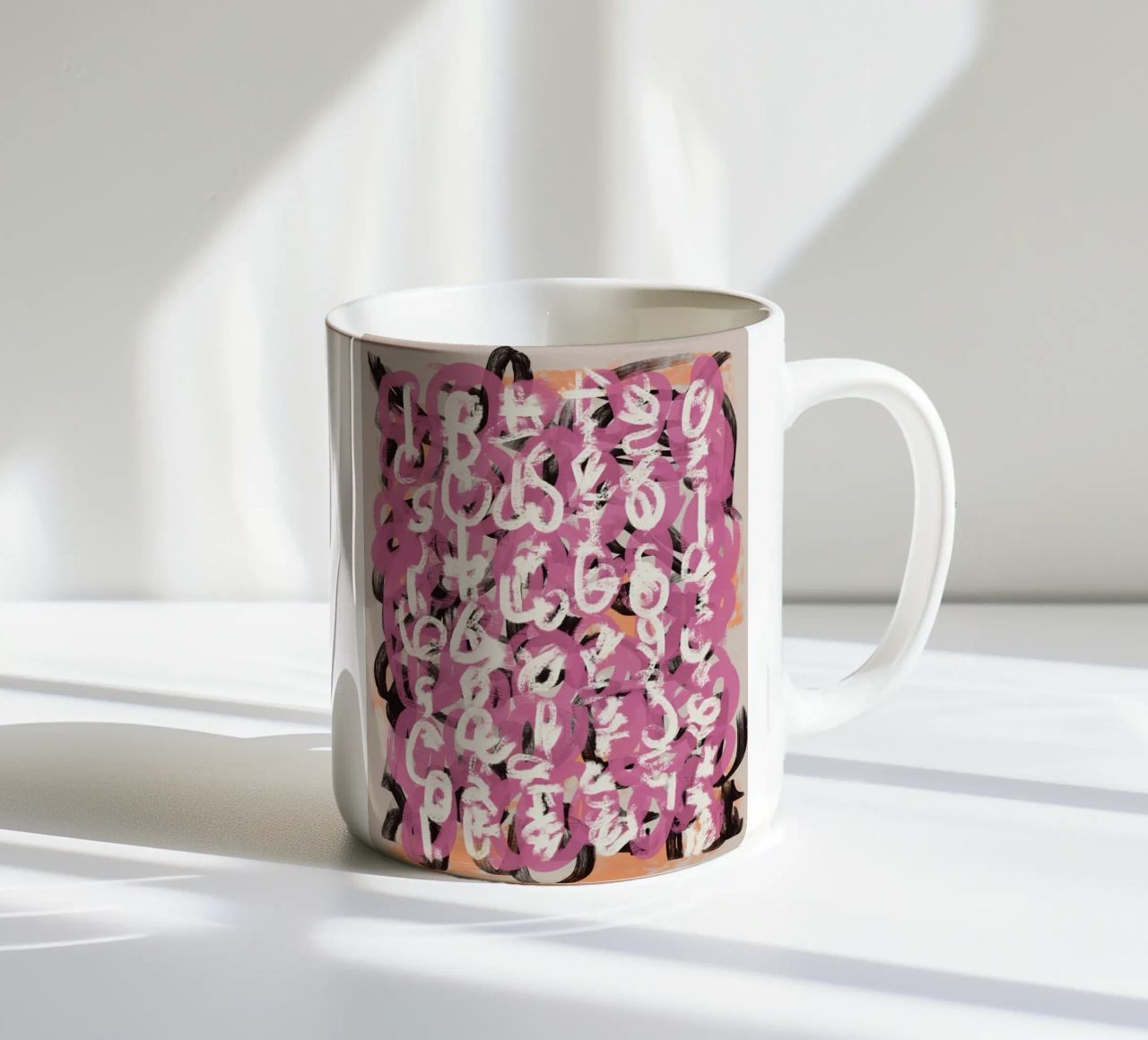 Pennello astratto tazza in ceramica da Little Dean