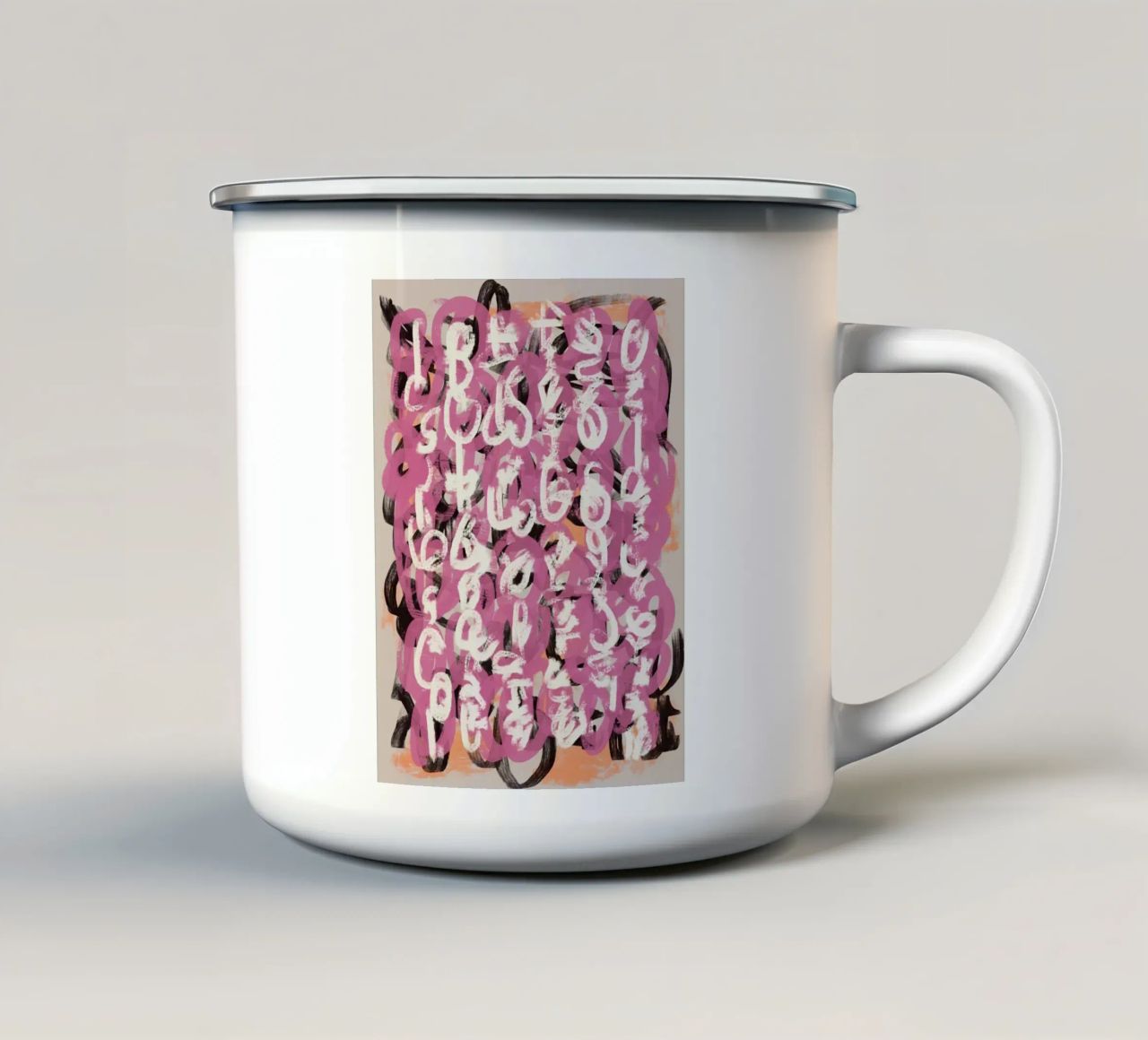 Pennello astratto tazza in smalto da Little Dean